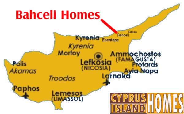 Bahceli Homes location map 